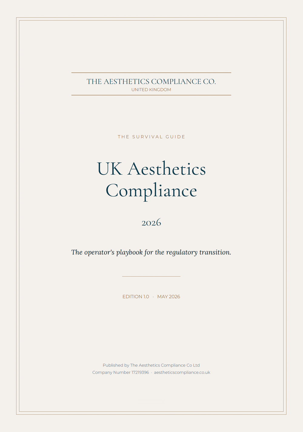 UK Aesthetics Compliance Survival Guide — Edition 1.0