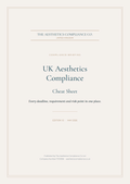 UK Aesthetics Compliance Cheat Sheet — Free